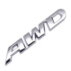 3D Metal Car Letters AWD Logo Emblem Sticker Fender Trunk Badge Accessories For Honda Civic CRV Subaru Mazda Toyota RAV4 Kia