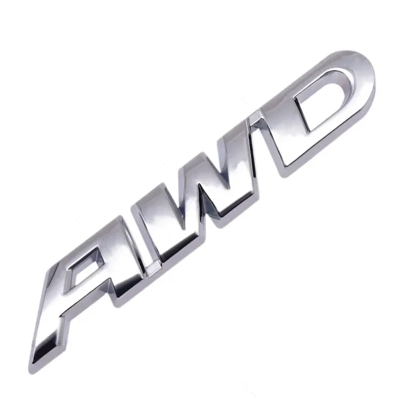 3D Metal Car Letters AWD Logo Emblem Sticker Fender Trunk Badge Accessories For Honda Civic CRV Subaru Mazda Toyota RAV4 Kia