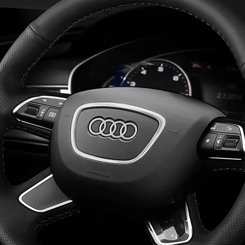 Car Styling Steering Wheel Center Logo Covers Trim Accessorie Fit  AUDI A6L Q7 Q3 Q5 A7 A5 A3 A4L A8L A8 Q5L Q8 A7 Q6 E-TRON SQ5