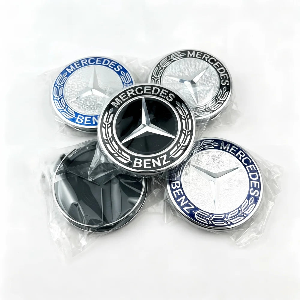 4pcs 75mm Car Wheel Center Hub Cap Emblem For Mercedes Benz B/C/E/S W204 W205 W212 W213 W221 W177 W246 GLA GLC CLA Accessories