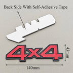 3D Metal Car Logo 4WD 4X4 Emblem Badge for Toyota Subaru Honda Jeep SUV Off Road Chrome Black Sticker Accessories