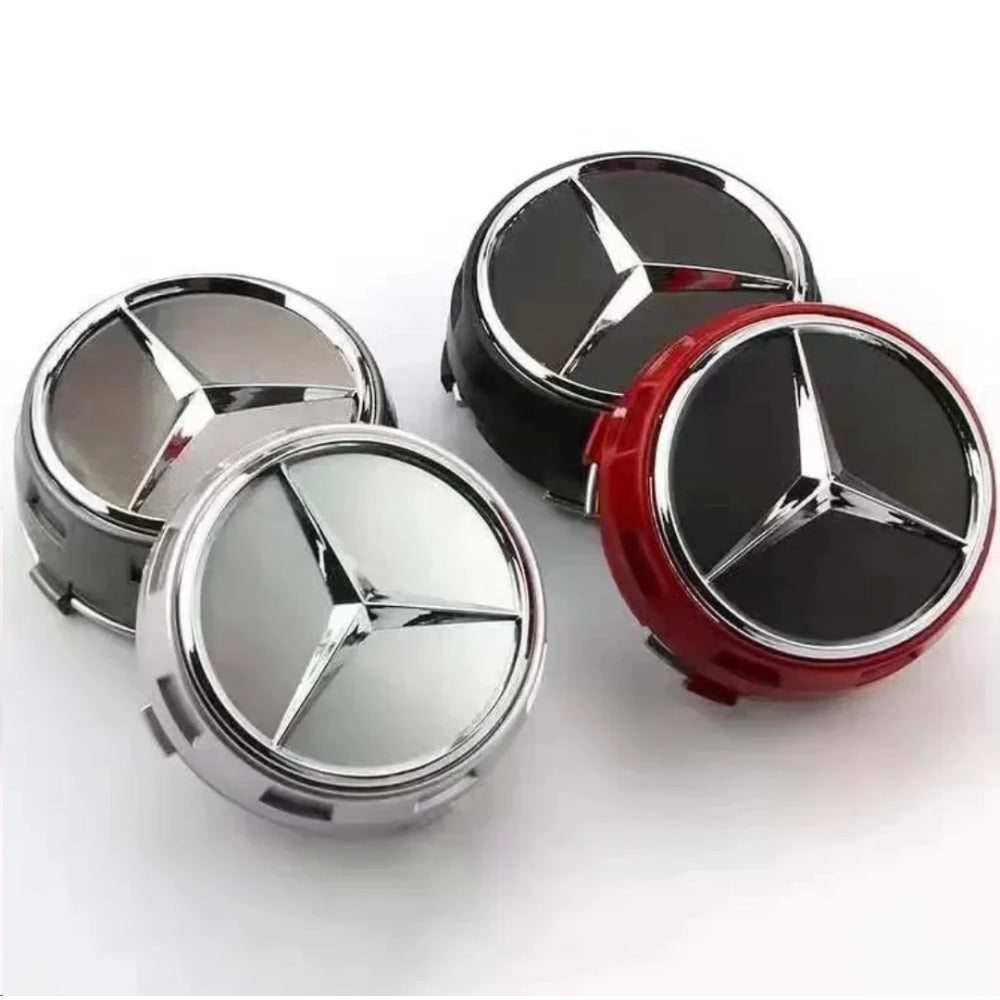 QQQ 4PCS KKK 75mm NEW Car Wheel Center Hub Caps Cover for Mercedes Benz B/C/E/S Class A Class C200L GLC GLK CLA W166 W163 W221