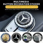 Car Multimedia Knob Decorative Stickers For Mercedes-benz AMG Barbosa W205 C300 W203 W206 W108 W124 W126 W140 W168 W169 W176 GLC