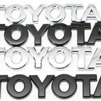 3D ABS Glossy Black Silver Letters Trunk Emblem Stickers Car Accessories Modified For Toyota camry chr corolla rav4 Car Sticker