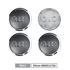 4pcs 69mm Car Styling Wheel Center Cap Hub Covers Badge For Audi A3 A4 A5 A6 A7 A8 S4 S6 A4L A6L 4B0601170A Auto Accessories