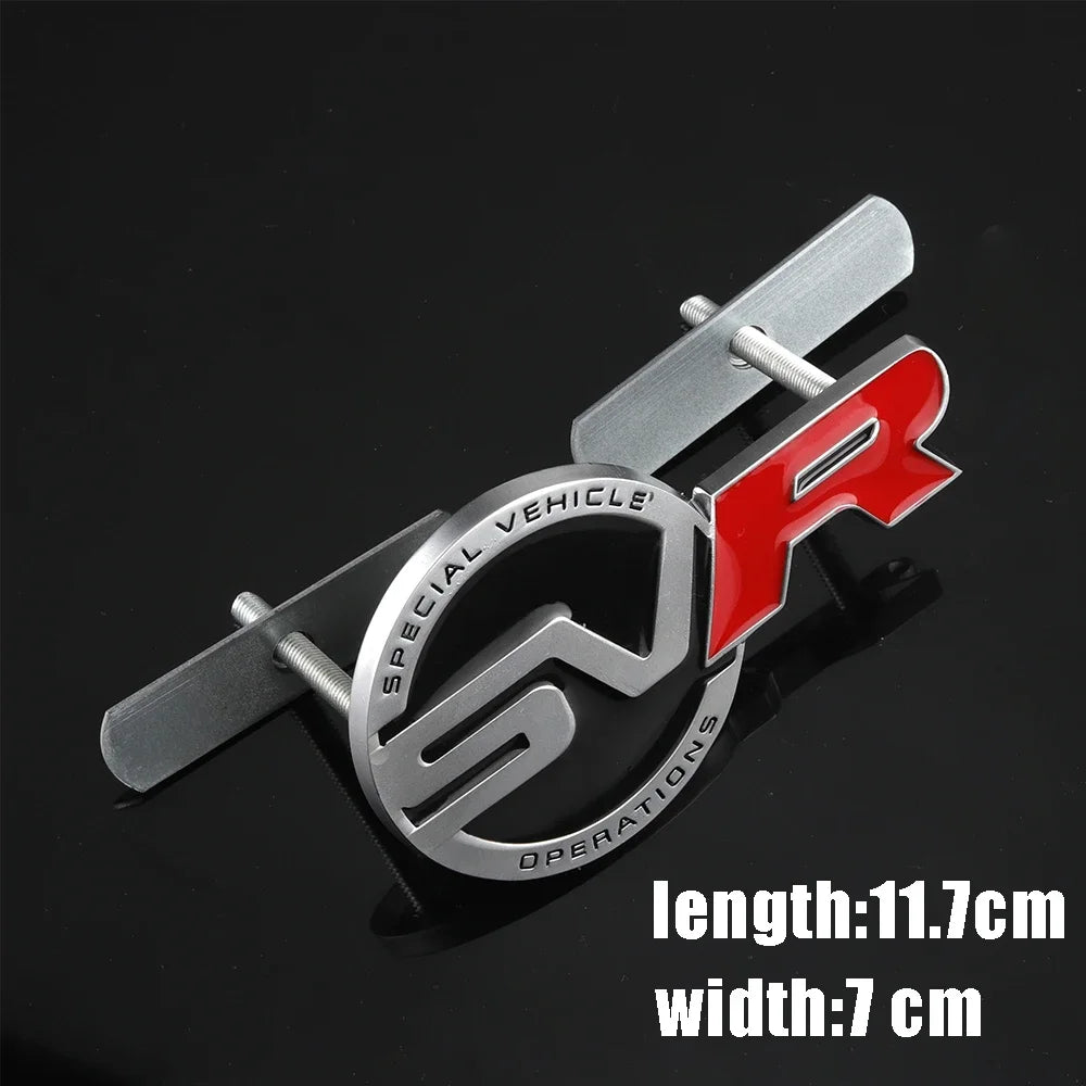 Car Front Grille Emblem Sticker Auto Accessories For Landrover SVR Vogue Velar Evoque Discovery Range Rover  L551 P250 P300 L405