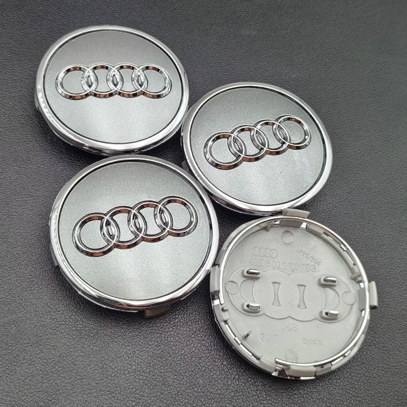 4pcs 60mm 61mm 68mm  Audi Hub Caps Car Wheel Center Caps  For Audi A1 A2 A3 A4 A5 A6 A7 A8 S3 S6 Q3 Q5 Q7 Accessories