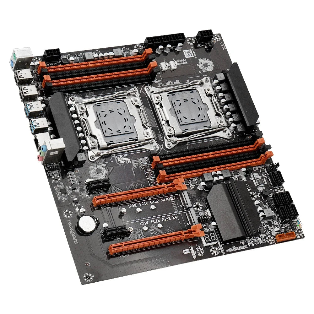 Placa base para juegos SOYO X99 de CPU Dual DDR4 M.2 NVME USB3.0 E-ATX LGA2011-3 compatible con componentes de ordenador de servidor de CPU Xeon E5 2680 V4