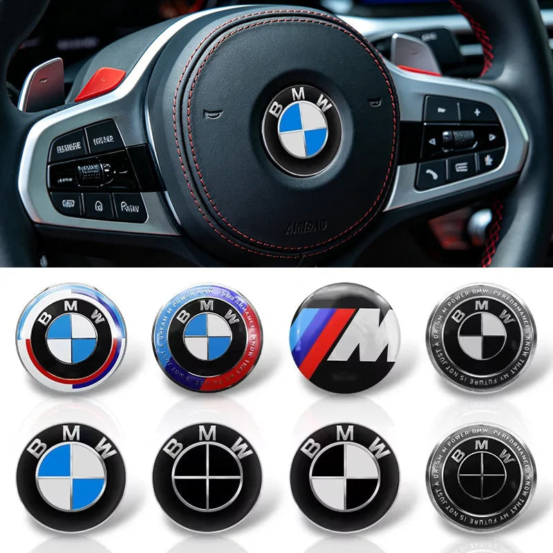 45mm Car Steering Wheel Emblem Sticker Accessories For BMW E36 E39 E46 E53 E60 E90 E83 F10 F20 F21 F30 F35 M3 M5 X1 X3 X4 X5 X6