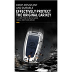 Car Key Case Bag Cover Shell For Toyota CHR Prado 2017 2018 Prius Camry Corolla RAV4 2017 2018 2019 2020 Protector Accessories