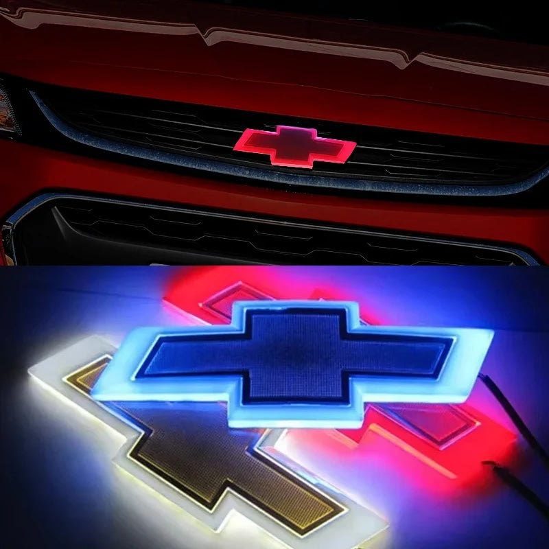 LED Light Car Tail Trunk Emblem 17 X 5.5cm for Chevrolet Malibu Cruze Orlando Sail Captiva Equinox Trax Lacetti Cavalier Sticker