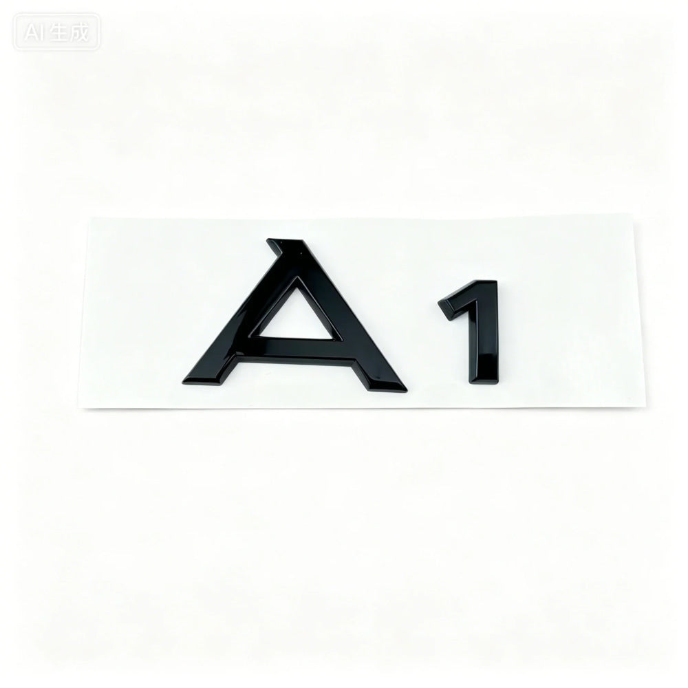 4 Ring Logo ABS For Audi A1 2008-2022 Black Car Hood Front Grill Emblem Rear Trunk Badge A1 Quattro Sline Emblem Car Accessories
