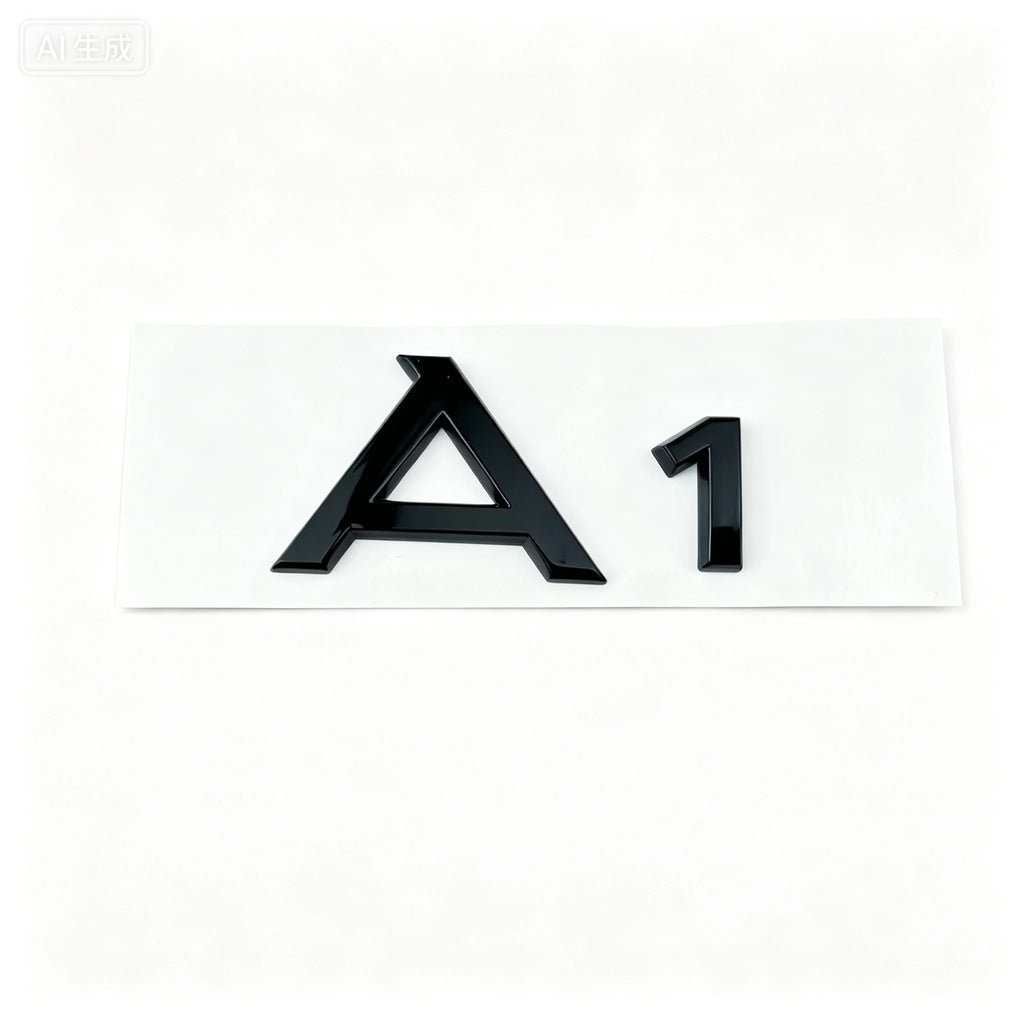 4 Ring Logo ABS For Audi A1 2008-2022 Black Car Hood Front Grill Emblem Rear Trunk Badge A1 Quattro Sline Emblem Car Accessories