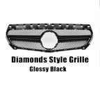 Chrome Silver AMG Style Front Bumper Grille For Mercedes Benz CLA-Class W117 2013-2019 CLA180 CLA200 CLA45 Front Grill Black