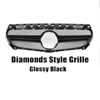 Chrome Silver AMG Style Front Bumper Grille For Mercedes Benz CLA-Class W117 2013-2019 CLA180 CLA200 CLA45 Front Grill Black