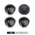 For Audi A8 A5 A6 C5 C6 C7 A7 A1 A3 A4 B5 Q3 Q5 Q7 TT 4pcs 60mm 61mm 68mm 69mm Car Wheel Hub Center Caps Rim Cover Accessories