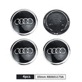For Audi A8 A5 A6 C5 C6 C7 A7 A1 A3 A4 B5 Q3 Q5 Q7 TT 4pcs 60mm 61mm 68mm 69mm Car Wheel Hub Center Caps Rim Cover Accessories
