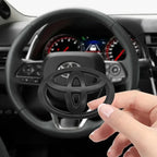 1PC Car Steering Wheel Decorative Sticker 6.5X4.5cm Carbon fiber Emblem For Toyota Hilux Prius Avensis Verso Corolla Camry