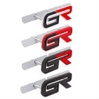 3D Metal GR Letters Front Grill Emblem Badge Rear Trunk Sticker Decals for Toyota Corolla CHR RAV4 Yaris Prado Prius Camry