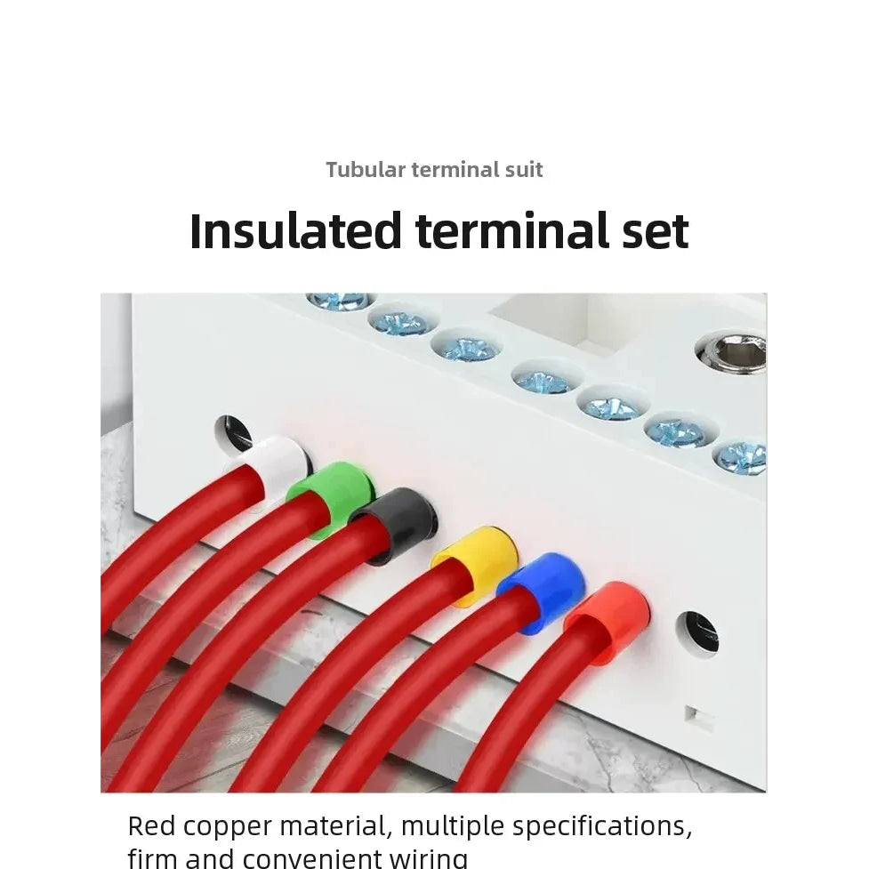 400 Uds Kit de terminales de engarzado conector de cable terminador de engarzado Termina aislado prensado en frío E0508 7508 1008 1510 2512 4012