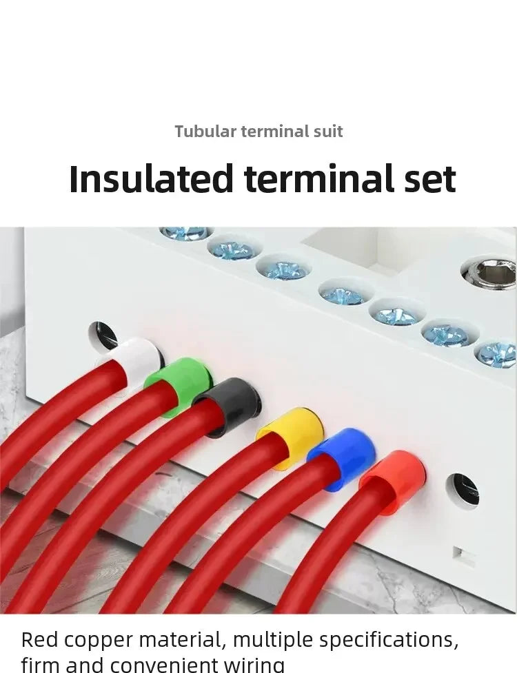 400 Uds Kit de terminales de engarzado conector de cable terminador de engarzado Termina aislado prensado en frío E0508 7508 1008 1510 2512 4012