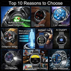 2026 New ECG AI Health Smartwatch for Men 1.53"AMOLED BP/Heart Rate Monitor BT Call IP68 Waterproof Smart Watch for Android IOS