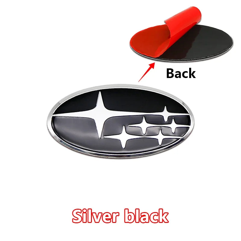 For Subaru Forester Outback Legacy Impreza STI BRZ Auto  1PC 58x30mm ABS Car Steering Wheel Center Emblem Badge Decal