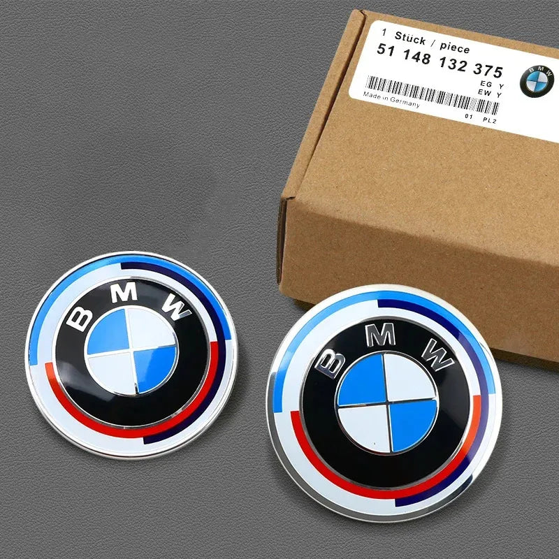 74mm 82mm BMW Hood Trunk Emblem Badge Sticker Fit E30 E36 E39 E46 E60 E87 E90 G20 Auto Exterior Accessory