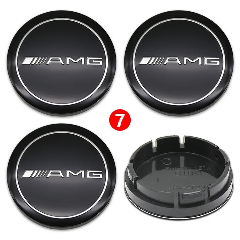 4pcs 56mm 75mm Car Wheel Center Hub Caps Cover Auto Accessories Mercedes Benz Amg C180 C200 C260 W108 W124 W126 W140 W168 W176