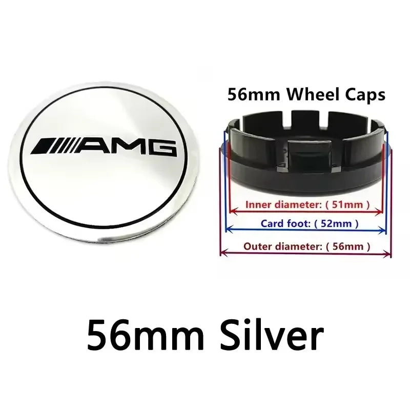 4pcs 56mm 60mm 75mm  68mm3Pin Car Wheel Center Cap Rim Hub Caps Emblem W202 W220 W213 W210 W164 E200 E260 E300 For Mercedes Benz