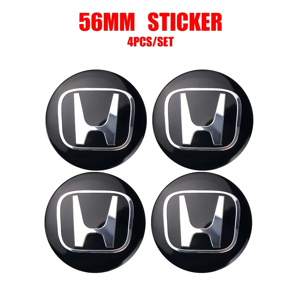 4pcs 56/58/60/69mm Car Wheel Center Hub Caps Accessories For Honda Type R Type S VTEC DOHC Modulo Vezel Legend Si RR Insight