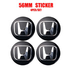 4pcs 56/58/60/69mm Car Wheel Center Hub Caps Accessories For Honda Type R Type S VTEC DOHC Modulo Vezel Legend Si RR Insight