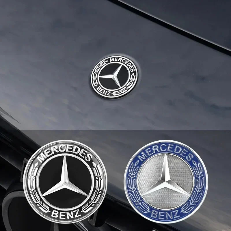 57mm Car Hood Emblem Badge Bonnet Emblem Stickers For Mercedes Benz Brabus AMG W124 W140 W163 W202 W203 W204 W210 W211 W205