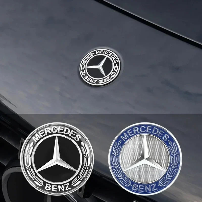 57mm Car Hood Emblem Badge Bonnet Emblem Stickers For Mercedes Benz Brabus AMG W124 W140 W163 W202 W203 W204 W210 W211 W205