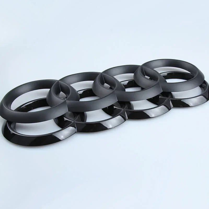 1Pc Audi directly covered front /Rear logo Emblem Refitted four-ring black Badge For Audi A4 A3 A5 A7 Q3 Q5 Q7 Q2 A6 Accessories