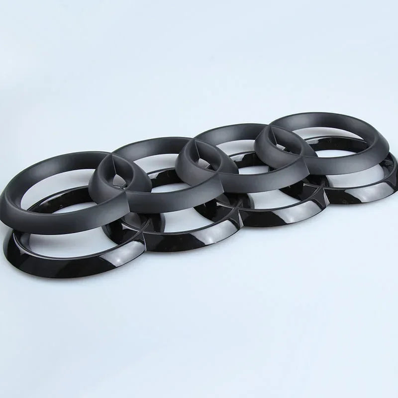 1Pc Audi directly covered front /Rear logo Emblem Refitted four-ring black Badge For Audi A4 A3 A5 A7 Q3 Q5 Q7 Q2 A6 Accessories