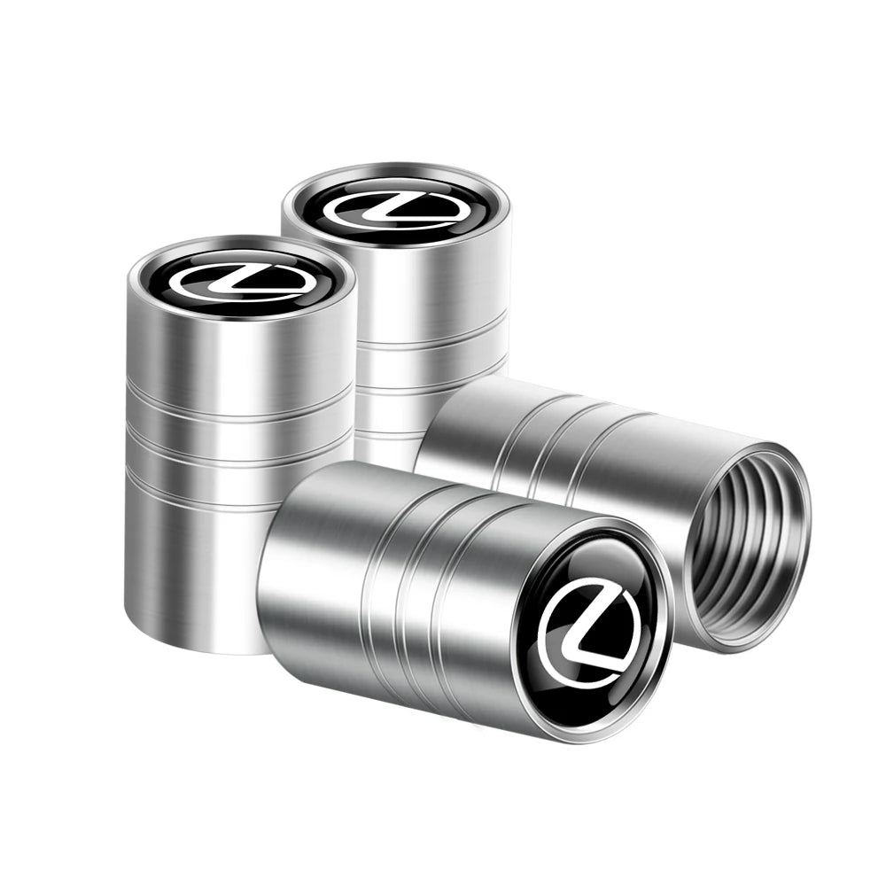 4Pcs Car Wheel Tire Air Valve Caps Stem Covers Exterior Accessories For Lexus LS LC IS350 ES300h ES300 IS250 IS220d NX350h RX LX