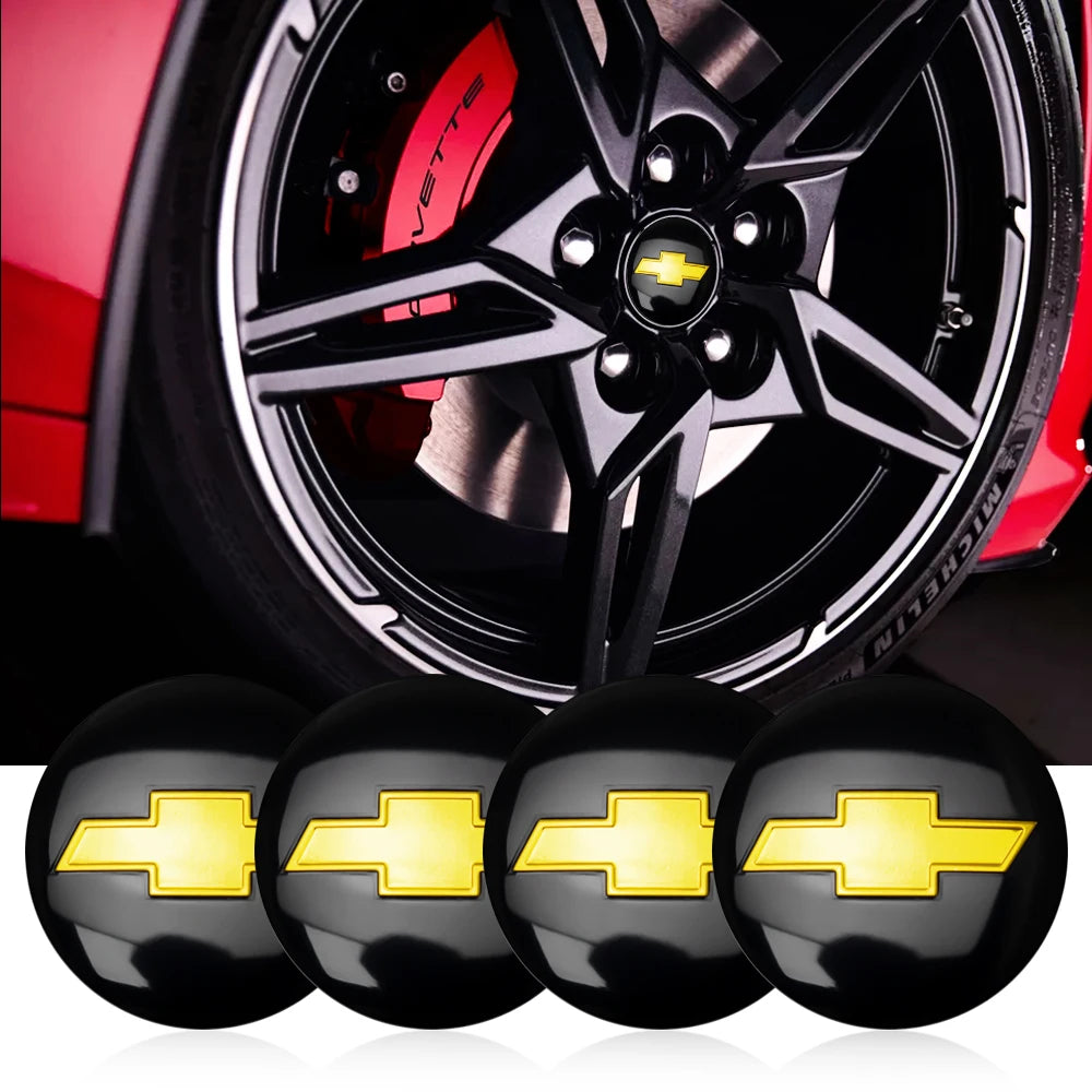 4pc 56mm Car Wheel Center Hub Caps Sticker for Chevrolet Cobalt Captiva Trax Malibu Epica Silverado Trailblazer Corsa Volt Onix