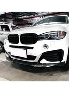 New Performance Gloss Black Front Bumper For BMW X6 F16 M Sport 2015 To 2019 ABS Splitter Lip Spoiler Diffuser By Body Kit