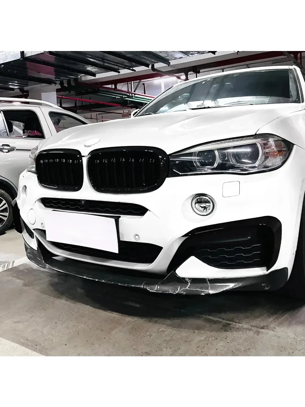 New Performance Gloss Black Front Bumper For BMW X6 F16 M Sport 2015 To 2019 ABS Splitter Lip Spoiler Diffuser By Body Kit