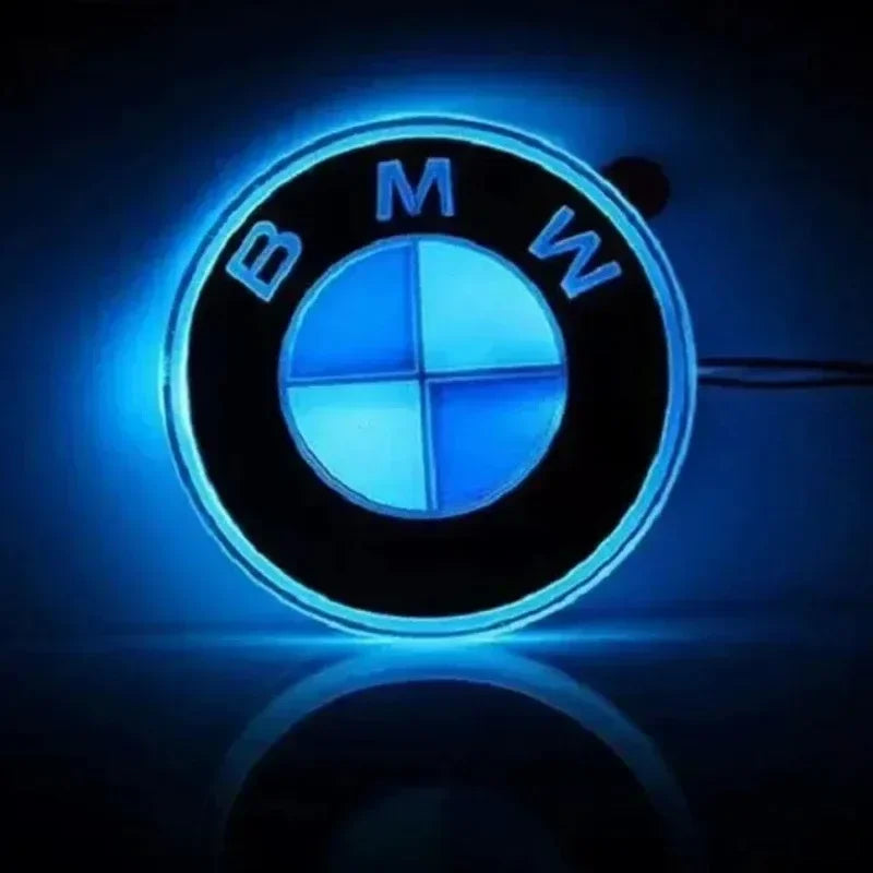 Illuminated LED BMW Logo Emblem Light Up Front Hood Rear Trunk Badge 82mm  Fit BMW E30 E46 E60 F10 F30 G20 M Series Car Styl
