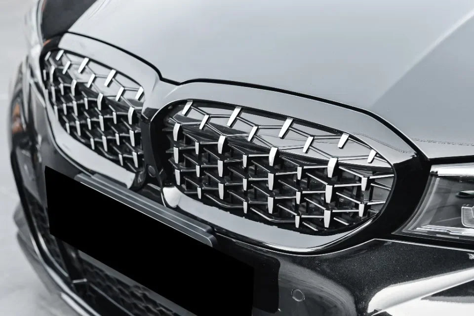 XVIP For BMW G20 3-Series G20 G21 G28 2019-2023 Front Bumper Hood Kidney Racing Grilles Replacement Black Diamond Meteor Style