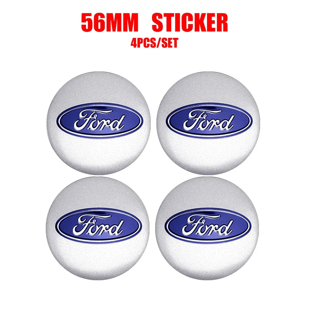 Ford Mustang ST Foose Accessorie 56MM Emblem Car Wheel Center Cap Sticker Decoration for Edge Fusion Shelby Explorer F150 Focus