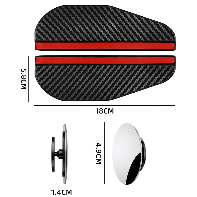 Car exterior annual inspection stickers Car Rearview Rain Eyebrow Blind Spot Mirror Small Round Mirror For Toyota