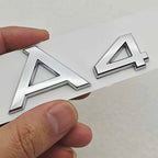 3D ABS Chrome Black Car Letters A4 A6 Logo Rear Trunk Badge Sticker Decals For Audi A4 A6 Auto Tail Marking Accessories