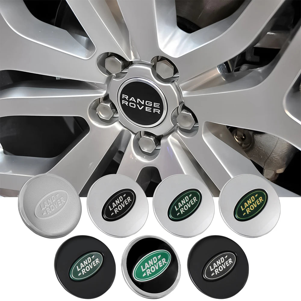 4pcs 62mm Car Styling Car Wheel Center Hub Cap Covers Badge For Landrover SVR Discovery Velar Evoque Range Rover L322 L405 L320
