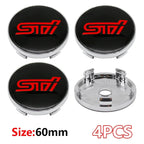 For Subaru WRX BRZ DRL XV STI Outback Legacy Forester Impreza Tribeca 4Pcs ABS 60mm Wheel Center Cover Hub Cover Logo