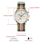 CADISEN New Chronograph Men's Quartz Watch Top Luxury Watches For Men MIYOTA 0S10 AR Mirror Waterproof Canvas Men's Wristwatch