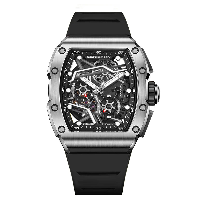 Pagani Designs-reloj automático de acero inoxidable para hombre, cronógrafo mecánico con esfera de grafiti Richard, complemento masculino de buceo