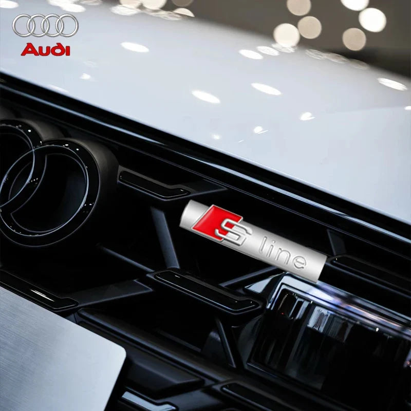 NEW Audi Sline Metal Logo Car Sticker Aluminum Emblem For Audi S Line Quattro A1 A3 A4 A5 A6 A7 A8 Q2 Q3 Q5 Q6 Q7 Q8 Accessories